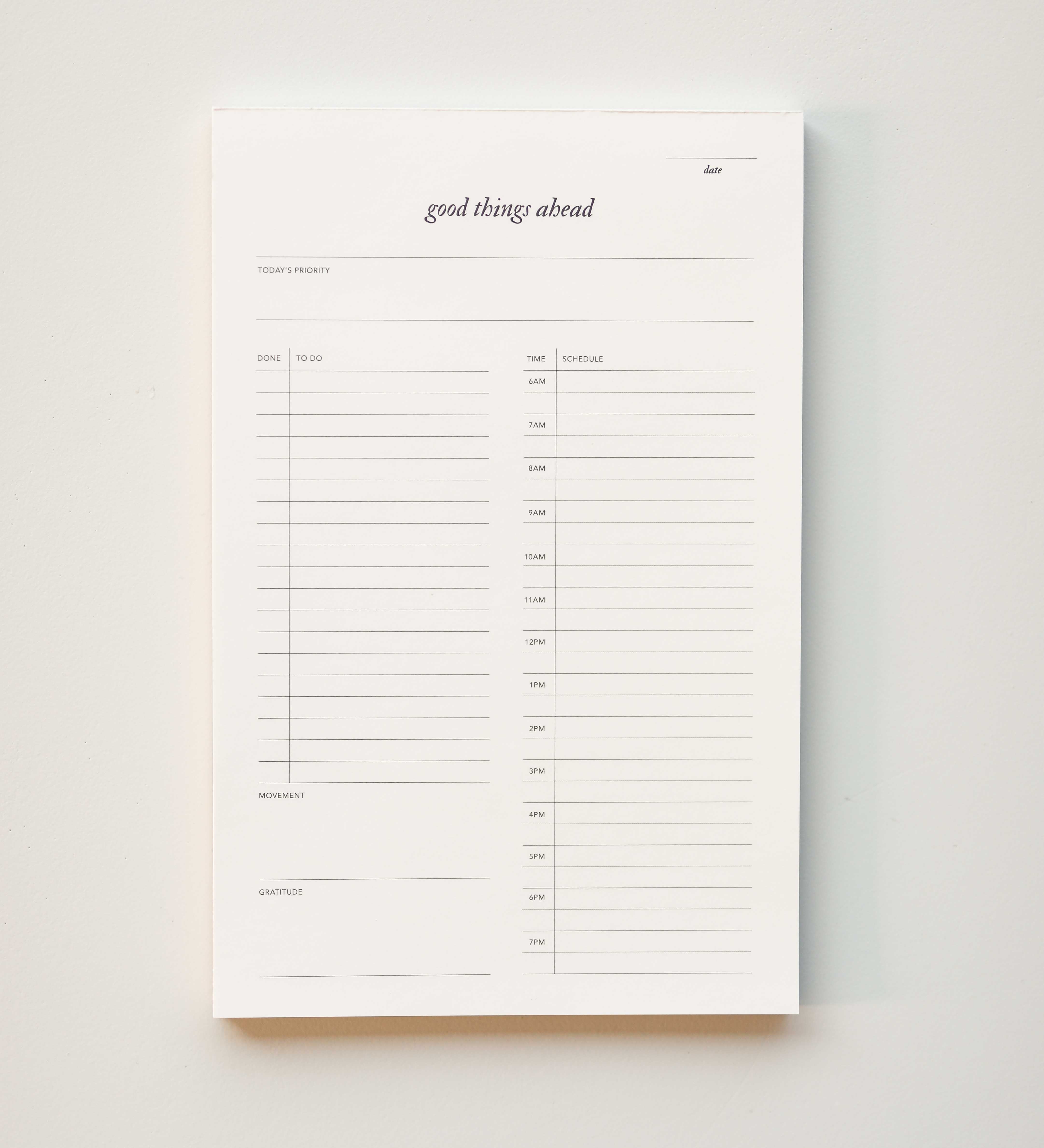 Good Things Ahead Daily Notepad