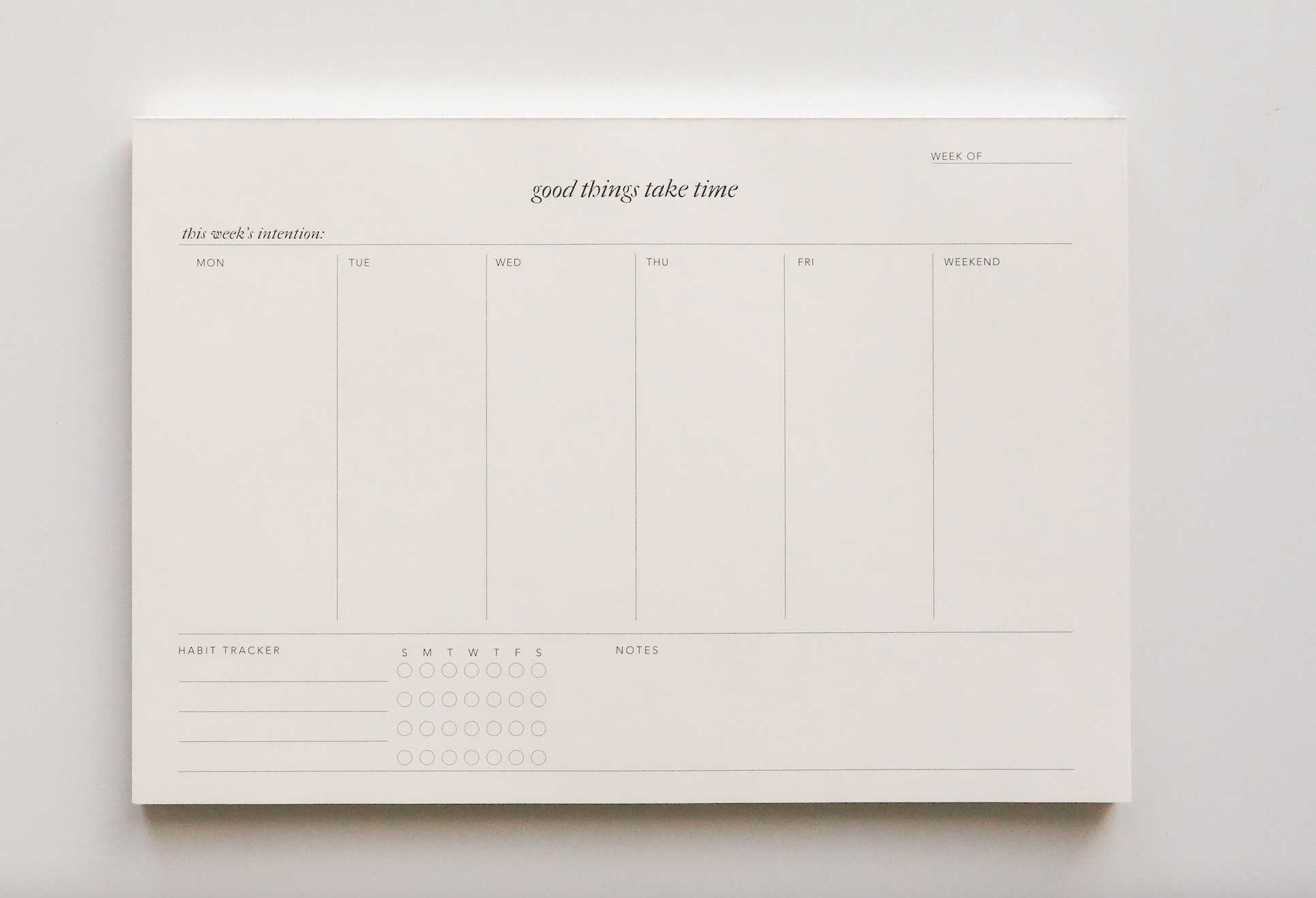 Weekly Notepad